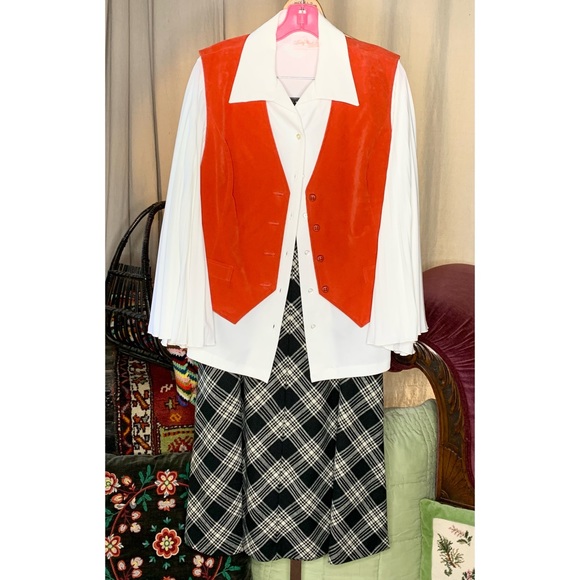 70s Maxi Skirt-Blouse-Vest Outfit - Picture 13 of 14